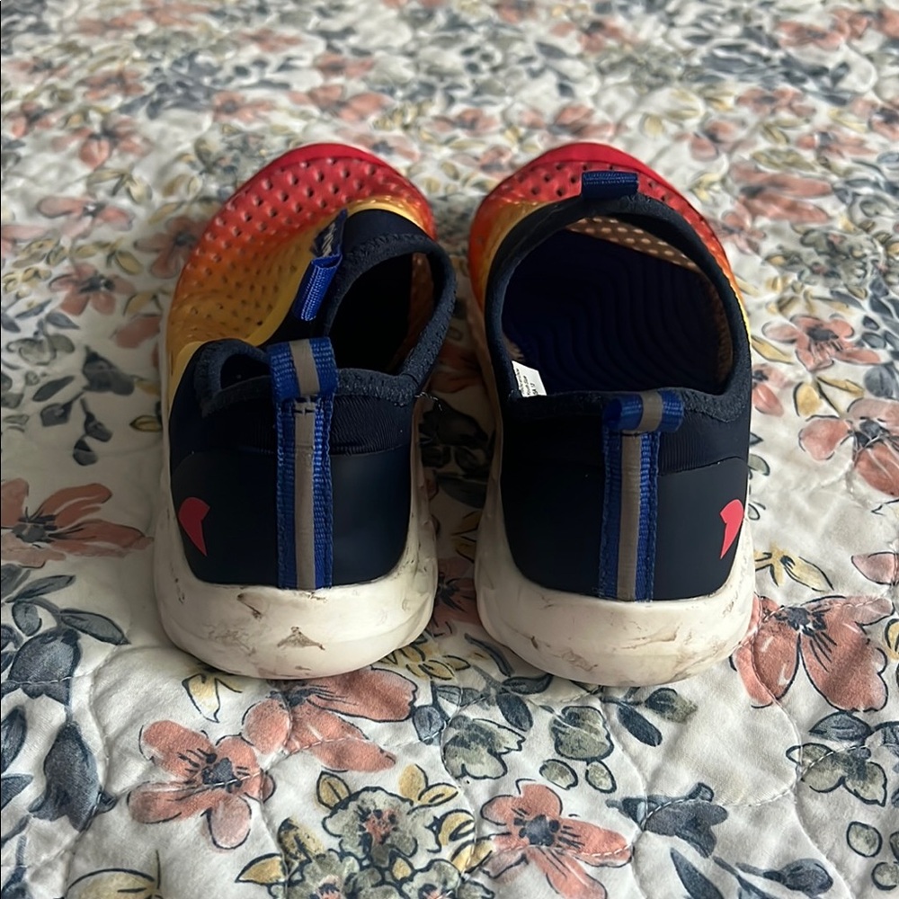 Kids' Gradient Sneakers - Red, Yellow, and Navy - Picture 2 of 6